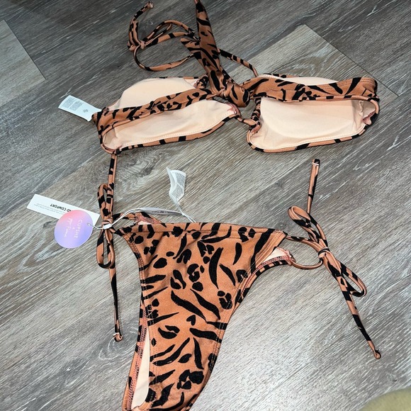 Cupshe Small Cheetah Two Piece Swim Suit - Picture 5 of 5